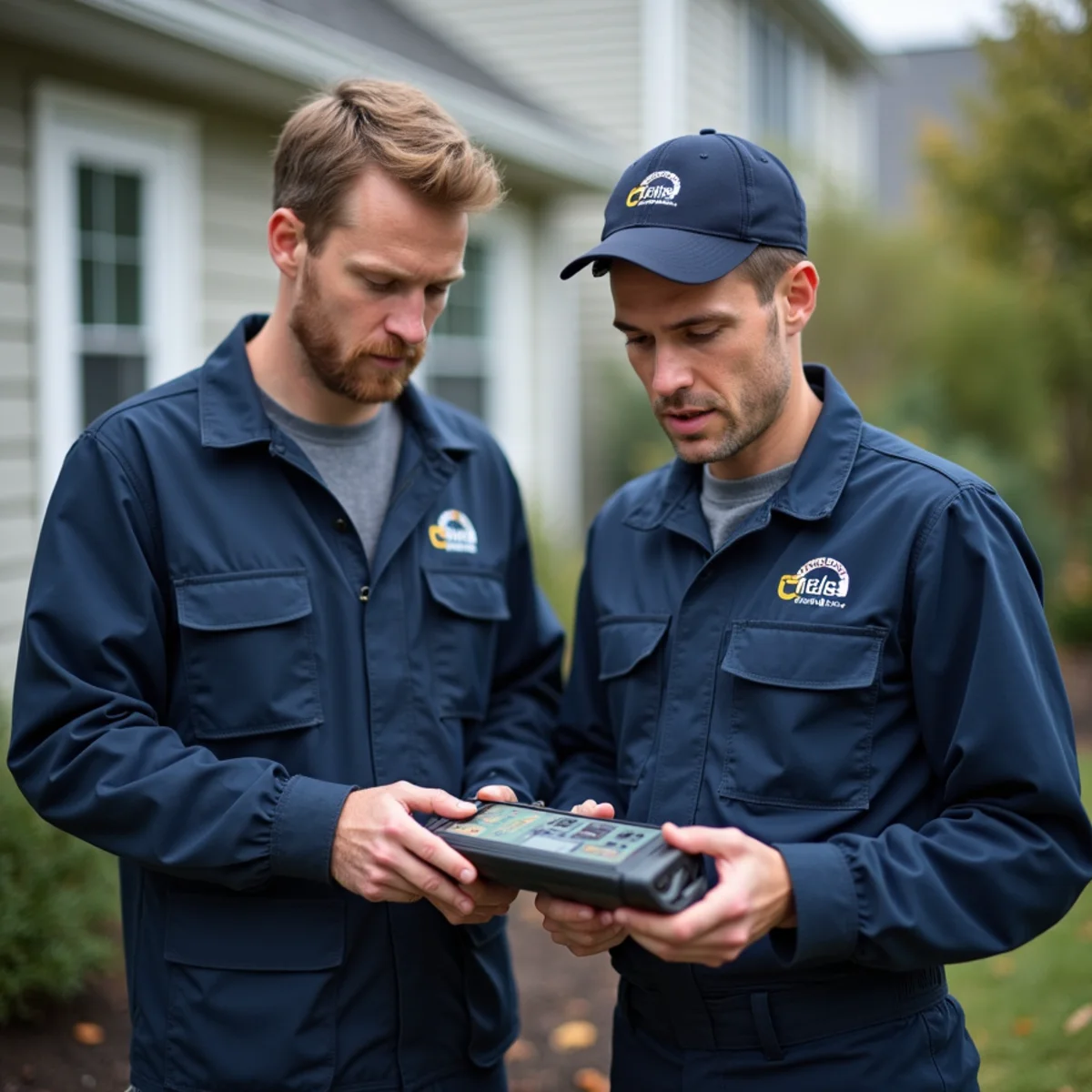 Certified HVAC technician conducting combustion analysis on heating equipment